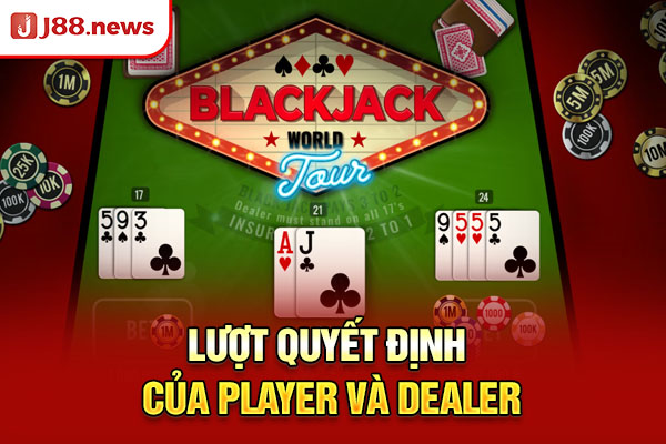 Lượt quyết định của player và Dealer
